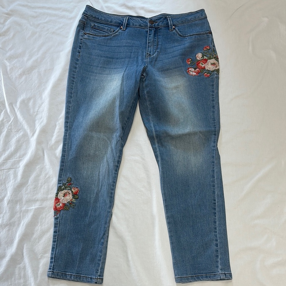 Embroidered Blue Jeans